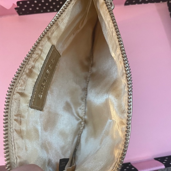 EXPRESS Colorful Clutch Gold with multicolor back zipper satin lining 6X9 - Picture 6 of 10